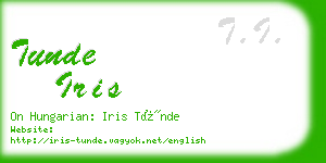 tunde iris business card